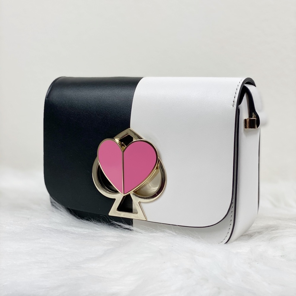 KATE SPADE NICOLA BICOLOR TWISTLOCK SMALL FLAPBAG - Picture 3 of 8